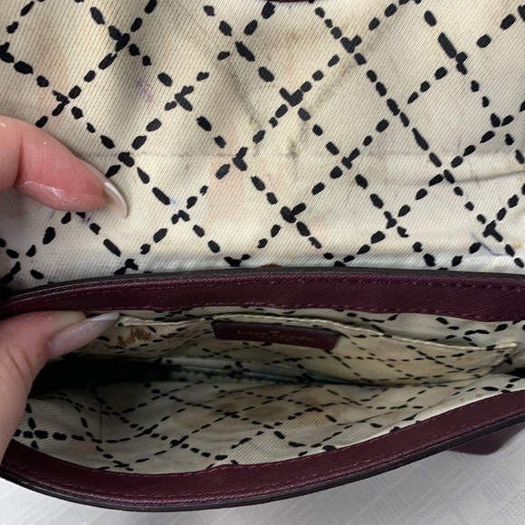 KATE SPADE Newbury Lane Sally Crossbody leather bag mulled wine - Picture 7 of 9